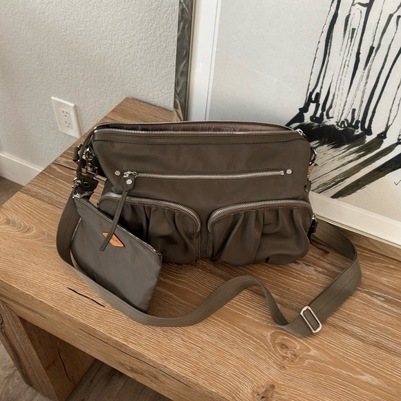MZ Wallace Hayley Shoulder/Crossbody Bag in Taupe - Picture 2 of 6